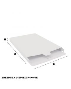 Shipping cartons 24x35x2,9cm White (50 pcs) [FP-VPD014]