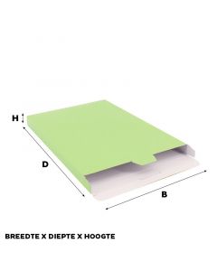 Shipping boxes 24x35x2,9cm Light green (50 pcs) [FP-VPD019]