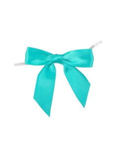 Bows Pre-tied 8,9 cm Turquoise (25 pieces) [BOWTQ]