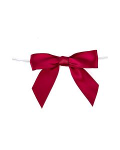 Bows Pre-tied 8,9 cm Wine Red (25 pieces) [BOWWR]
