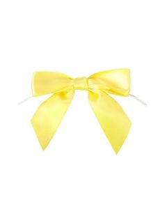 Bows Pre-tied 8,9 cm Yellow (25 pieces) [BOWYW]