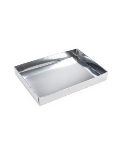 Paper Box Bottom Shimmer Silver 13,7x2,5x19,1cm (25 Pieces) [SS15]