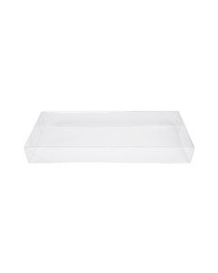 Lid Foldable and Crystal Clear 12,9x3,8x30,9 cm Clear (25 pieces) [BT12]