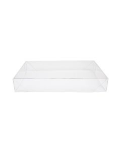Lid Foldable and Crystal Clear 15,4x3,8x24,3 cm Clear (25 pieces) [BT13]