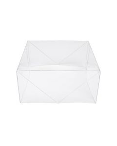 Lid Foldable and Crystal Clear 15,4x7,6x15,4 cm Clear (25 pieces) [BT14]