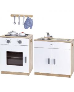 VIGA stove and sink, H: 55 cm, D. 36, W: 40x65 cm, 2 parts/ 1 set [HOB-908578]