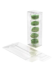 Plastic Gift Boxes 6.5x5.1x19.1cm Crystal Clear with Autolock Bottom (25 pieces) [FPLB351]