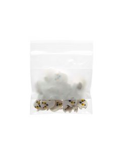 Grip Seal Bags 75x75mm with Write-on-Panel, PP 50 micron Super clear (100 pcs) [ZWC33]