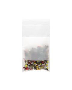 Grip Seal Bags 75x125mm with Write-on-Panel, PP 50 micron Super clear (100 pcs) [ZWC35]