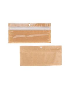 Eco-Friendly Grip Seal Bags Kraft 14x4.4 cm (100 pieces) [HZBBE8KC]