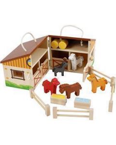 VIGA toy horse stable, size 24,5x16,5x15 cm, 1 pack [HOB-908591]