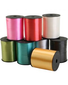 Curling Ribbon, W: 5 mm, assorted colours, 8x400 m/ 1 pack [HOB-557495]