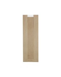 Paper bags w/window brown 14 + 7x40 cm (500 pieces) [GB-DRE02143]