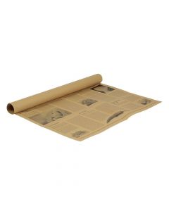 Greaseproof Paper brown 50x37.5 cm newspaper look (1.000 pieces) [GB-DRE02276]