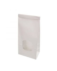 Bags Kraft White with Closure 11.5x7x24.5 cm (400 pieces) [GB-DRE02710]