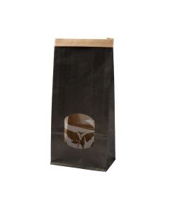 Kraft bags Black 11.5x7x24.5 cm reclosable (400 pieces) [GB-DRE02741]