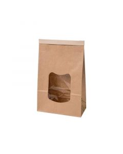 Bags Kraft brown with Closure 15.5x7x24.2 cm (400 pieces) [GB-DRE02790]