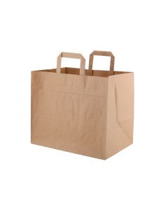 Recycled paper carrier bags 32x21x27 cm brown (250 pieces) [GB-DSE02307]