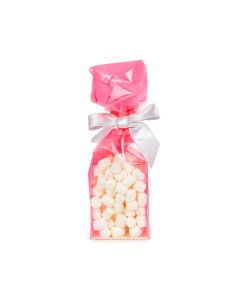 Block Bottom Bags Neon Pink w/ Paper Insert 7x5,1x25,4 cm (100 pieces) [FGPB17NK]