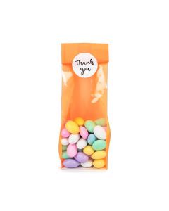 Block Bottom Bags Neon Orange w/ Paper Insert 7x5,1x25,4 cm (100 pieces) [FGPB17NO]