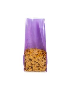 Block Bottom Bags Neon Purple w/ Paper Insert 12,7x7,6x30,5 cm (100 pieces) [FGPB1NP]