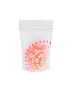 Stand Up Zipper Pouch Pastel Frosted Bloom 13x7.9x20.6 cm (25 pieces) [ZBGSW3BL]