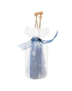 Frosted Plastic Gift Boxes with Flower Top 4.9x4.9x7.6cm (25 pieces) [FS354F]