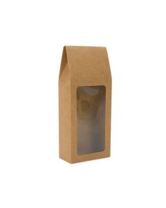 Kraft Gift Boxes with Window 9x4.5x21.5cm (25 pieces) [FS328]
