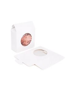 Kraft Gift Boxes White with Circle Window 10,5x4,4x13,3 cm (25 pieces) [FS345]