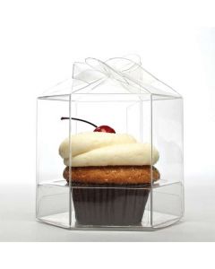 Twist Top Cupcake Boxes for Singles 8.9 x 8.9 x 9.5cm (100 Pieces) [CBS238]