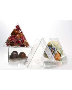 Plastic Gift Boxes Triangular 10.2x5.1x8.9cm Crystal Clear (25 pieces) [FS239]