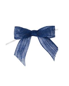 Bows Pre-tied Blue Jute 8,9 cm (25 pieces) [JBOWB]
