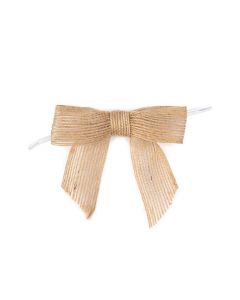 Bows Pre-tied Natural Jute 8,9 cm (25 pieces) [JBOWN]