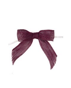 Bows Pre-tied Red Jute 8,9 cm (25 pieces) [JBOWR]