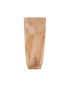 Kraft Block Bottom Bags w/ Paper Insert 5.1x4.4x21.6 cm (100 Pieces) [FGKB20]