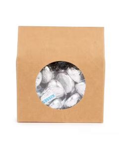 Kraft Gift Boxes with Circle Window 8,9x3,8x10,2 cm (25 pieces) [FS340]