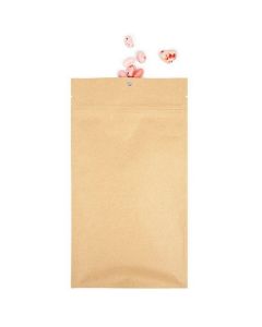 Kraft Hanging Barrier Bags 12.7 x 20.8 cm w/Tear Notches (100 Pieces) [HZBB6K]