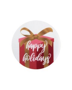 Stickers Round Round Red/White with White Tekst 3,8 cm (1 Sheet) [LS1HHH]