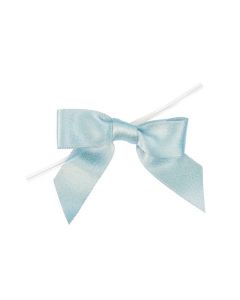 Bows Pre-tied Metallic Ocean Blue 8,9 cm (25 pieces) [MBOWOB]