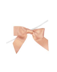 Bows Pre-tied Metallic Rose 8,9 cm (25 pieces) [MBOWRS]
