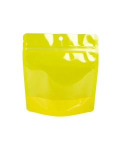 Stand Up Pouch Neon Yellow 15.9x6.4x14.6 cm w/ Hang Hole (100 pieces) [ZBGNSHZYW]
