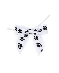 Bows Pre-tied Paw Print 8,9cm (25 pieces) [PBOWP]