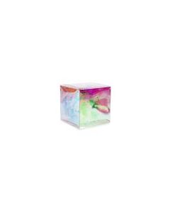 Plastic Gift Boxes 8,9x8,9x8,9 cm Iridescent with Autolock Bottom (25 pieces) [PLB105I]