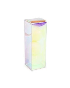 Plastic Gift Boxes 5,1x5,1x15,2 cm Iridescent with Autolock Bottom (25 pieces) [PLB137I]