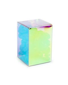 Plastic Gift Boxes 5,1x5,1x7,6 cm Iridescent with Autolock Bottom (25 pieces) [PLB139I]