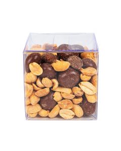 Plastic Gift Boxes 6,4x6,4x6,4 cm Crystal Clear with Autolock Bottom (25 pieces) [PLB302]