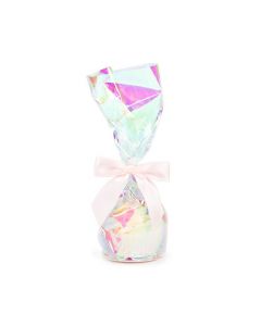 Plastic Bags round Bottom Iridescent 8,3x25,4 cm with paper insert (50 pieces) [RPBGH3]