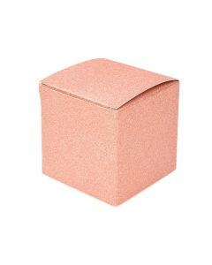 Folding Box Rose Gold Glitter 7,6x7,6x7,6cm (25 Pieces)[FB2RG]