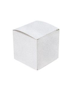 Folding Box Silver Glitter 7,6x7,6x7,6cm (25 Pieces)[FB2SG]