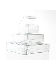 Giftboxes Crystal Clear 10.2 x 10.2 x 2.5cm (25 Pieces) [VB302]